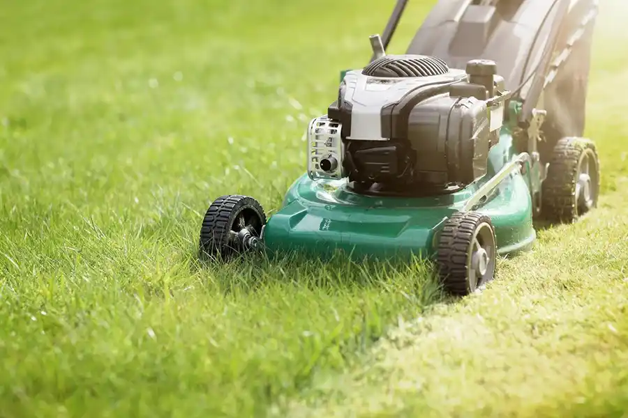 Can you mow wet grass in Elgin, IL